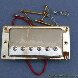 ELECTRIC GUITAR HUMBUCKER PICKUP WITH GOLD SURROUND